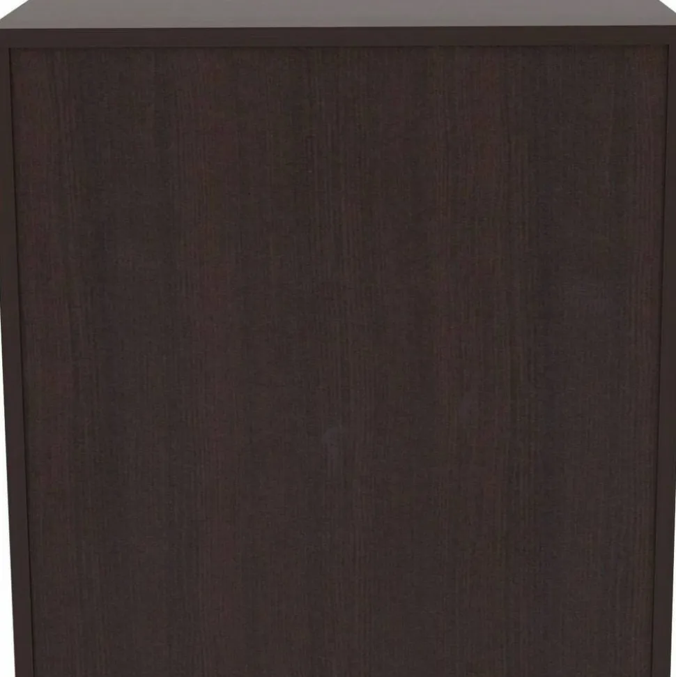 Lorell Essentials 2-shelf Stack-on Bookcase - 36"x15"x36" - 2 Shelve(s) - Material: Laminate, Metal - Finish: Espresso - Stackable, Cam Lock -