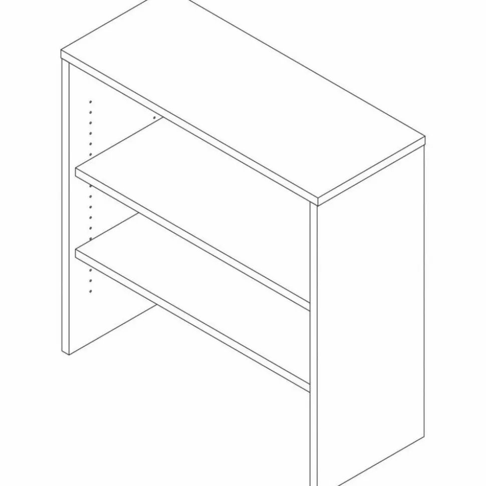 Lorell Essentials 2-shelf Stack-on Bookcase - 36"x15"x36" - 2 Shelve(s) - Material: Laminate, Metal - Finish: Espresso - Stackable, Cam Lock -