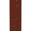 Lorell Essentials Tall Storage Cabinet, 2 Adjustable Shelves, Mahogany