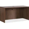 Lorell Essentials 72"W Computer Desk Credenza Shell, Walnut