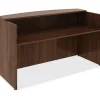 Lorell Essentials 72"W Reception Computer Desk, Walnut