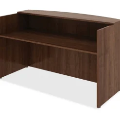 Lorell Essentials 72"W Reception Computer Desk, Walnut