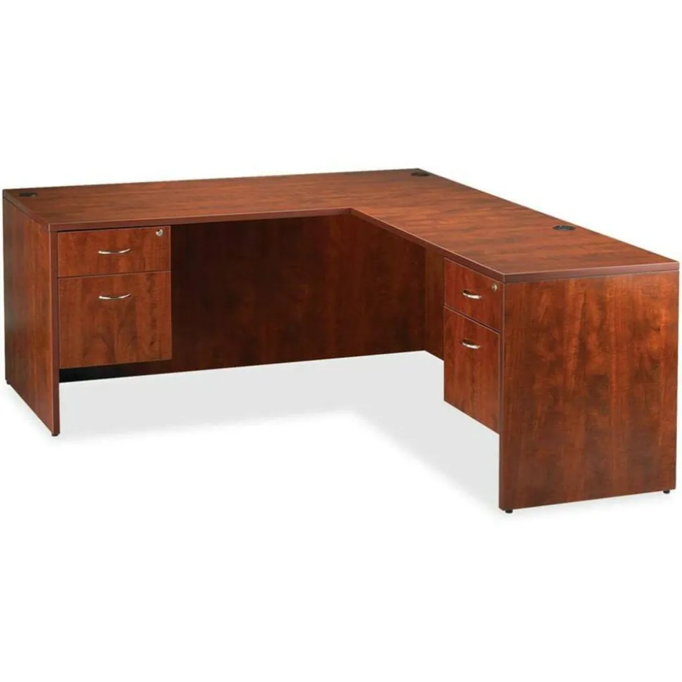 Lorell Essentials 36"W Reverse Desk Return Shell, Cherry