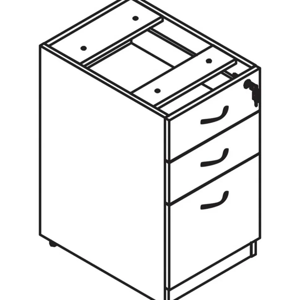 Lorell Essentials 16"W Vertical 2-Drawer Fixed Pedestal Box/File Cabinet For Computer Desk, Cherry