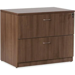Lorell Essentials 36"W x 22"D Lateral 2-Drawer File Cabinet, Walnut