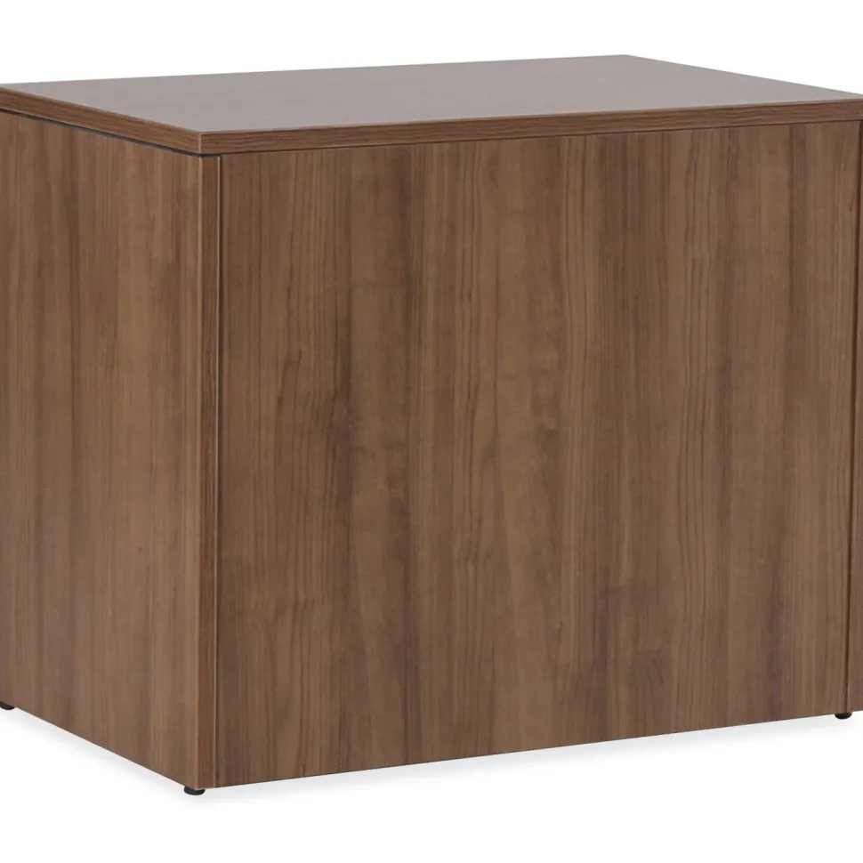 Lorell Essentials 36"W x 22"D Lateral 2-Drawer File Cabinet, Walnut