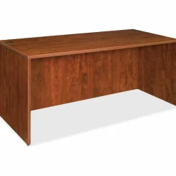 Lorell Essentials 72"W x 36"D Rectangular Shell Computer Desk, Cherry