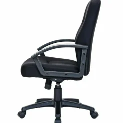 Lorell Executive Ergonomic Fabric Mid-Back Task Chair, Black