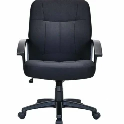 Lorell Executive Ergonomic Fabric Mid-Back Task Chair, Black
