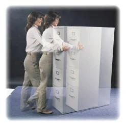 Lorell File Cabinet Sliders, Gray, Set Of 4