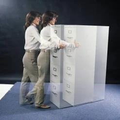 Lorell File Cabinet Sliders, Gray, Set Of 4