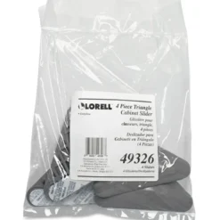 Lorell File Cabinet Sliders, Gray, Set Of 4