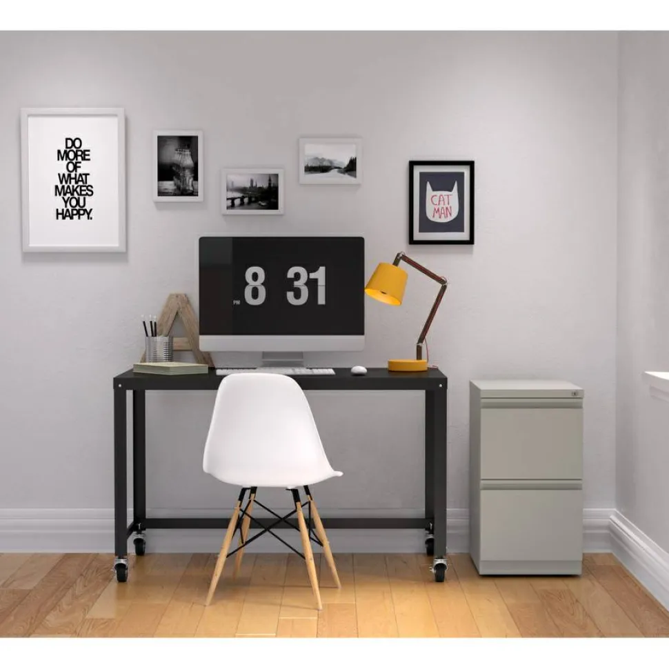Lorell 23" File/File Mobile File Cabinet with Full-Width Pull