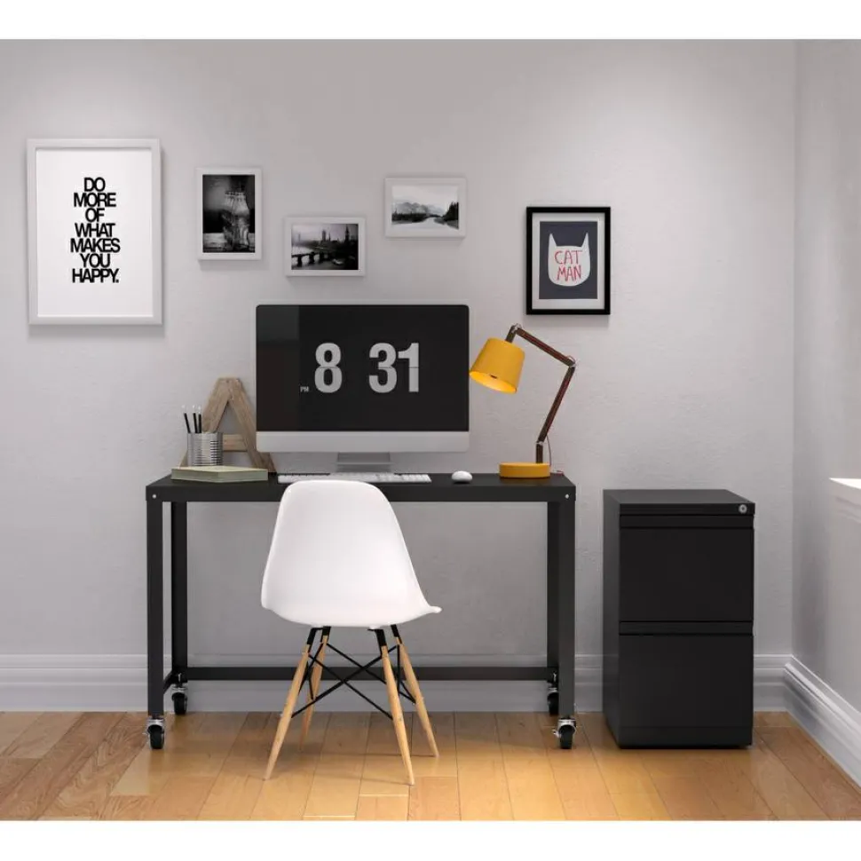 Lorell 23" File/File Mobile File Cabinet with Full-Width Pull