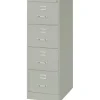 Lorell Fortress 26-1/2"D Vertical 4-Drawer Legal-Size File Cabinet, Light Gray