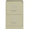 Lorell Fortress 26-1/2"D Vertical 2-Drawer Legal-Size File Cabinet, Putty
