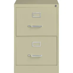Lorell Fortress 26-1/2"D Vertical 2-Drawer Legal-Size File Cabinet, Putty