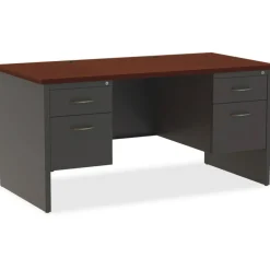 Lorell Fortress Modular Series Double-Pedestal Desk