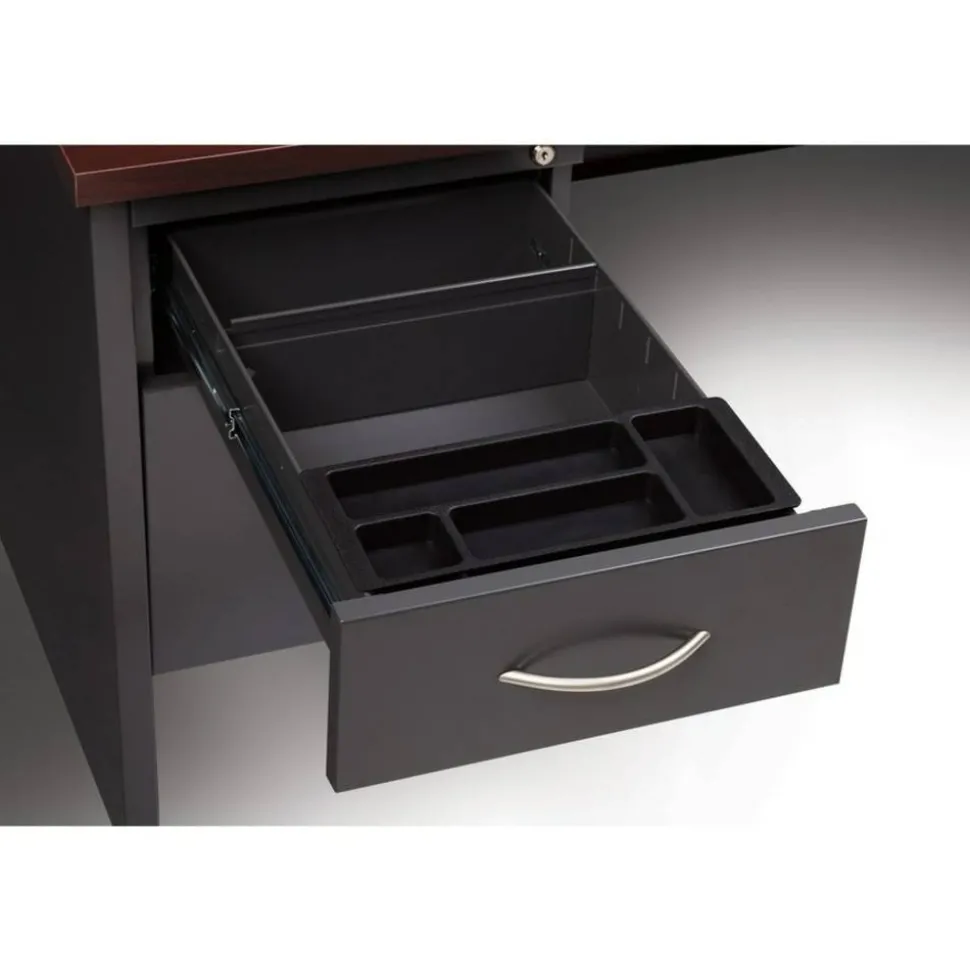 Lorell Fortress Modular Series Double-Pedestal Desk