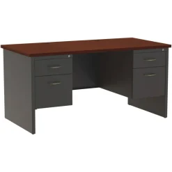 Lorell Fortress Modular Series Double-Pedestal Desk