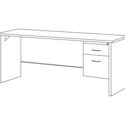 Lorell Fortress Modular Series Right-pedestal Credenza