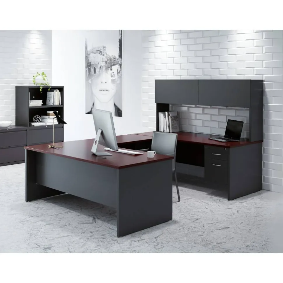Lorell Fortress Modular Series Right-pedestal Credenza