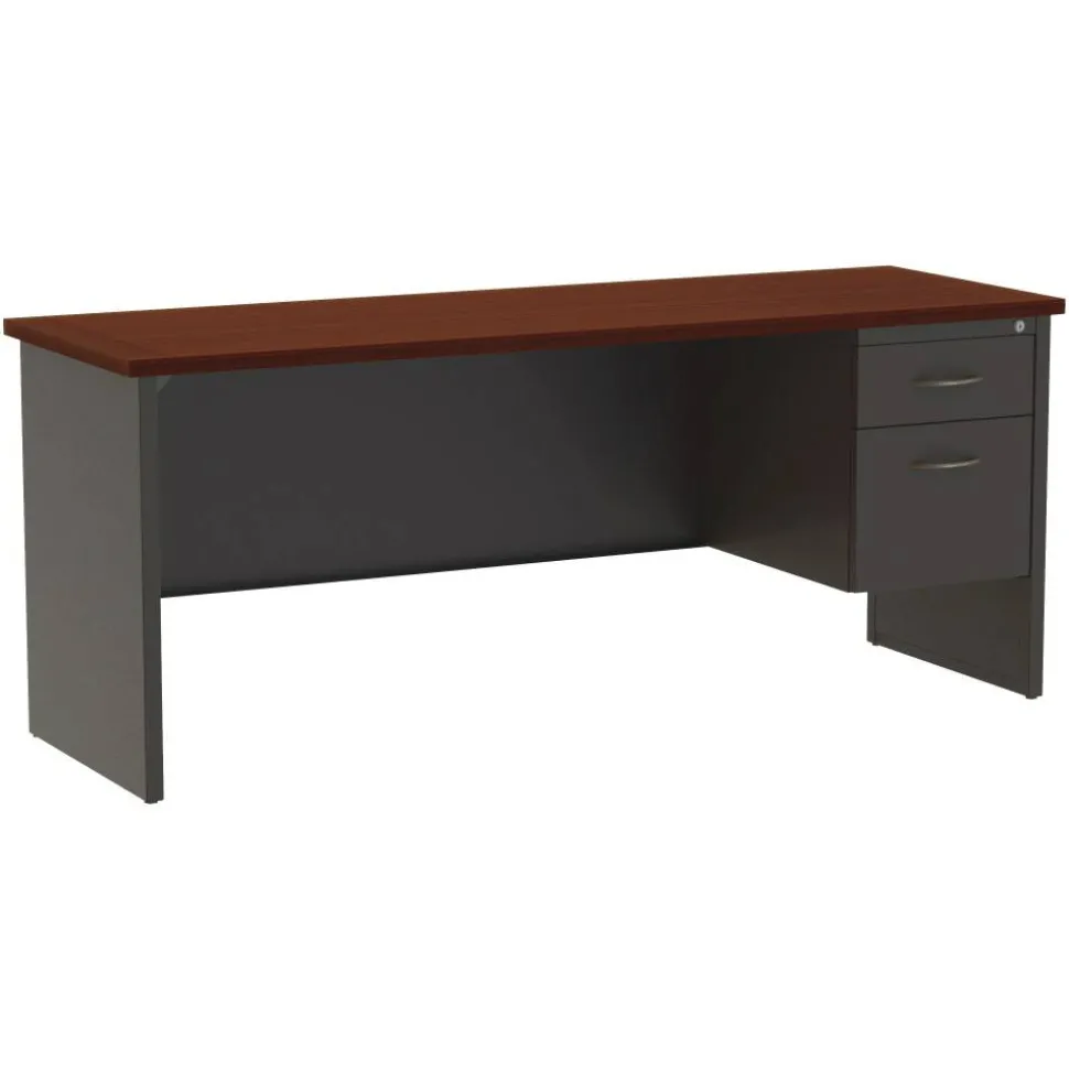 Lorell Fortress Modular Series Right-pedestal Credenza