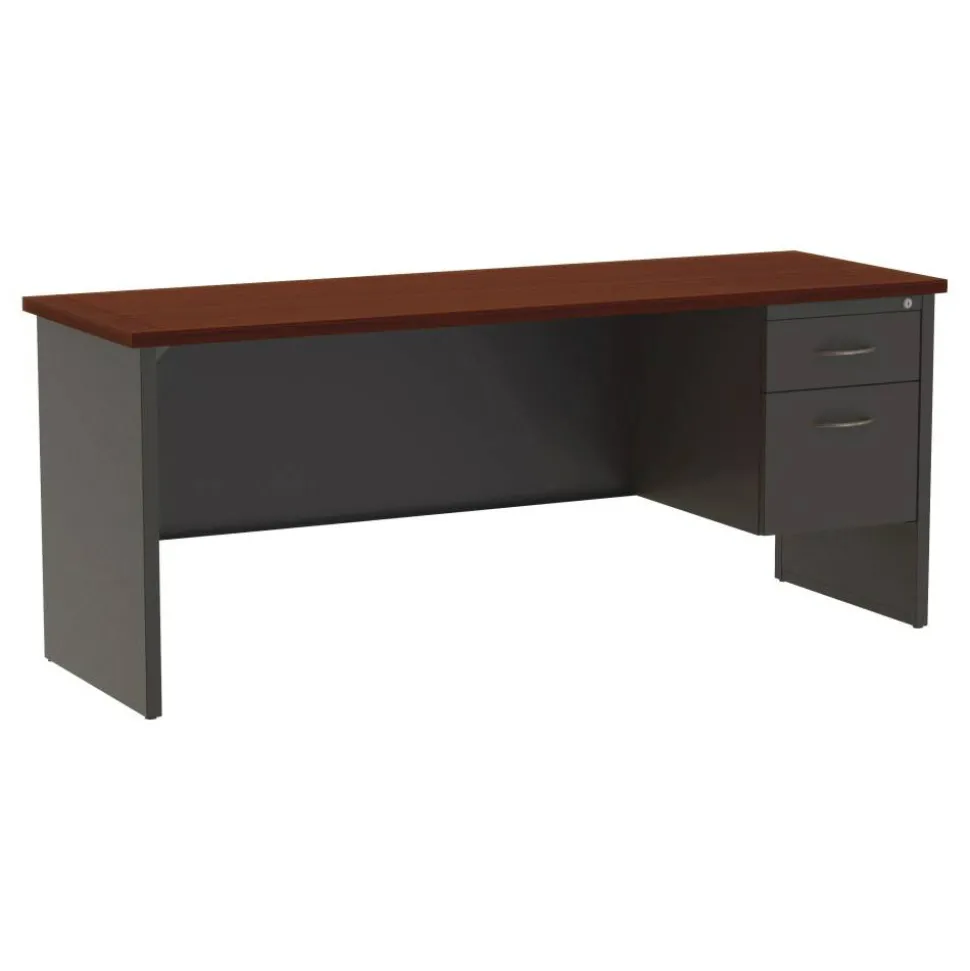Lorell Fortress Modular Series Right-pedestal Credenza