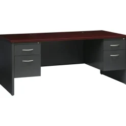 Lorell Fortress Modular Series Double-Pedestal Desk