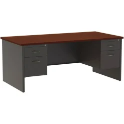 Lorell Fortress Modular Series Double-Pedestal Desk