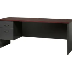 Lorell Fortress Modular Series Left-pedestal Credenza