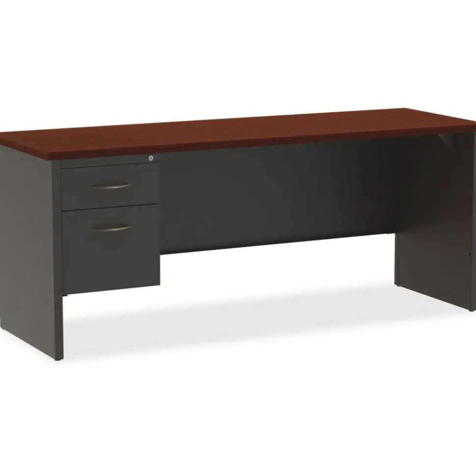 Lorell Fortress Modular Series Left-pedestal Credenza