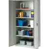 Lorell Fortress Series 18"D Steel Storage Cabinet, Fully Assembled, 5-Shelf, Light Gray
