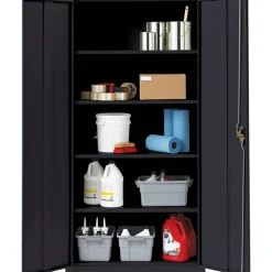Lorell Fortress Series Steel Storage Cabinet 5-Shelf Adjustable, 24
