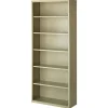 Lorell Fortress Series Steel Modular Shelving Bookcase, 6-Shelf, 82"H x 34-1/2"W x 13"D, Putty