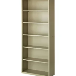 Lorell Fortress Series Steel Modular Shelving Bookcase, 6-Shelf, 82