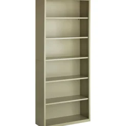Lorell Fortress Series Steel Modular Shelving Bookcase, 6-Shelf, 82