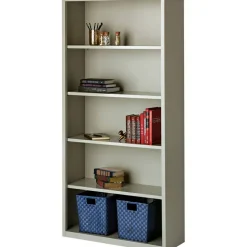 Lorell Fortress Series Steel Modular Shelving Bookcase, 5-Shelf, 72
