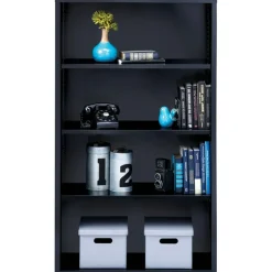 Lorell Fortress Series Steel Modular Shelving Bookcase, 4-Shelf, 60
