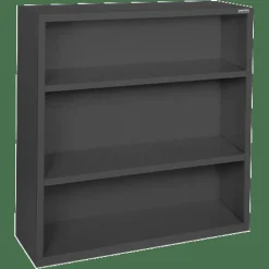 Lorell Fortress Series Steel Modular Shelving Bookcase, 3-Shelf, 42