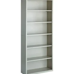 Lorell Fortress Series Steel Modular Shelving Bookcase, 6-Shelf, 82