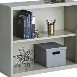Lorell Fortress Series Steel Modular Shelving Bookcase, 2-Shelf, 30
