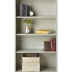Lorell Fortress Series Steel Modular Shelving Bookcase, 4-Shelf, 60