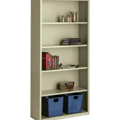 Lorell Fortress Series Steel Modular Shelving Bookcase, 5-Shelf, 72