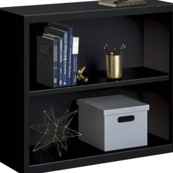 Lorell Fortress Series Steel Modular Shelving Bookcase, 2-Shelf, 30
