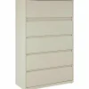 Lorell Fortress 42"W x 18-5/8"D Lateral 5-Drawer File Cabinet, Putty