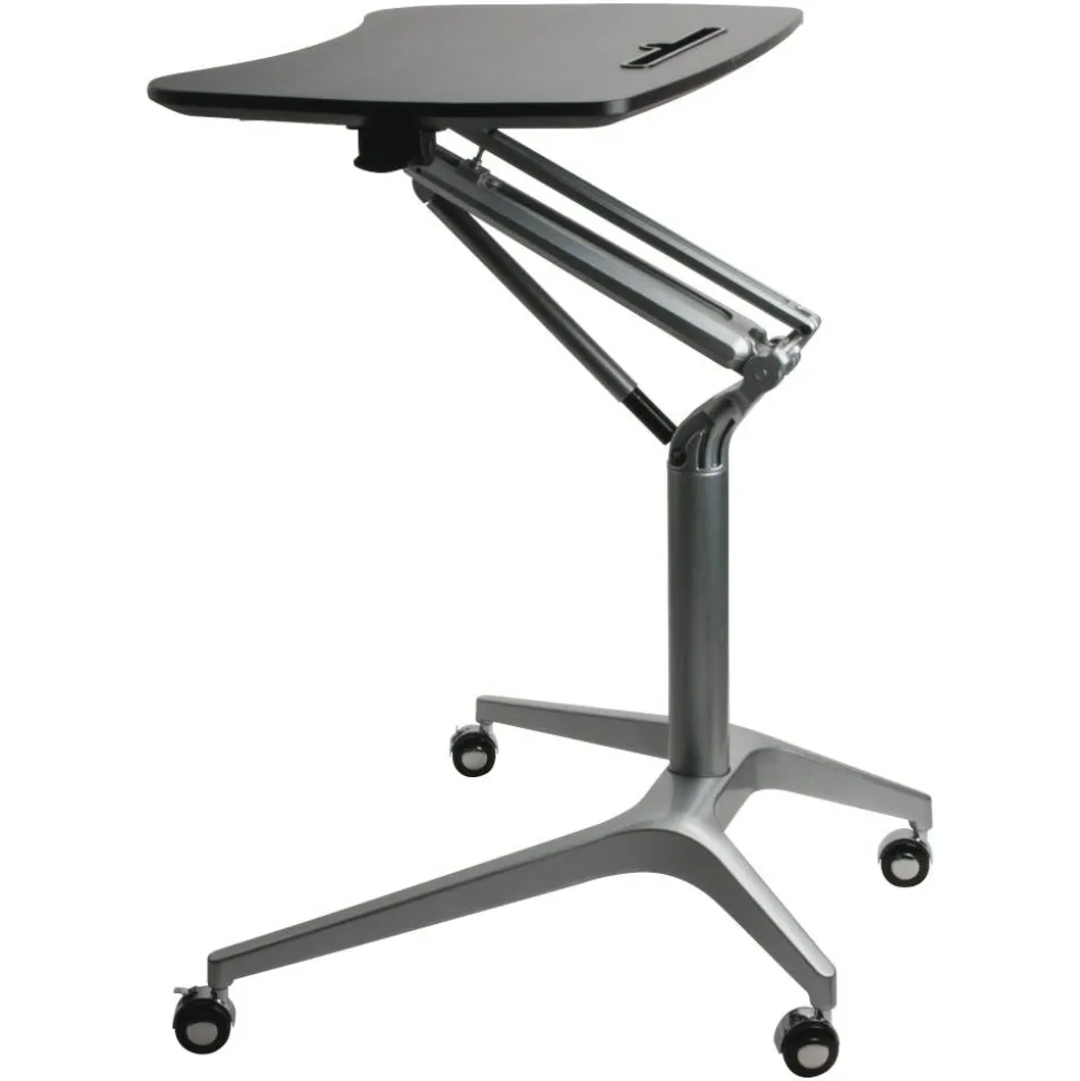 Lorell Gas Lift Height-Adjustable Mobile Desk