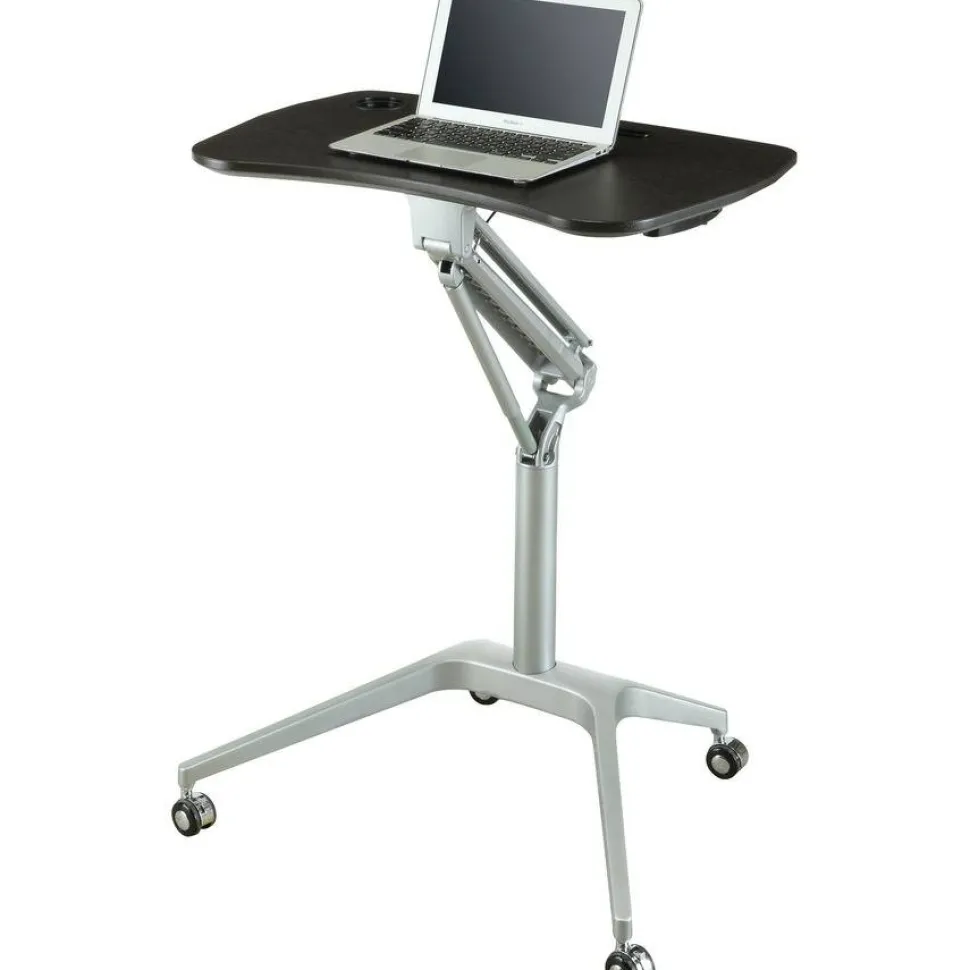 Lorell Gas Lift Height-Adjustable Mobile Desk