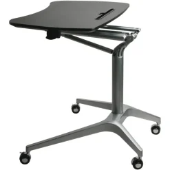 Lorell Gas Lift Height-Adjustable Mobile Desk