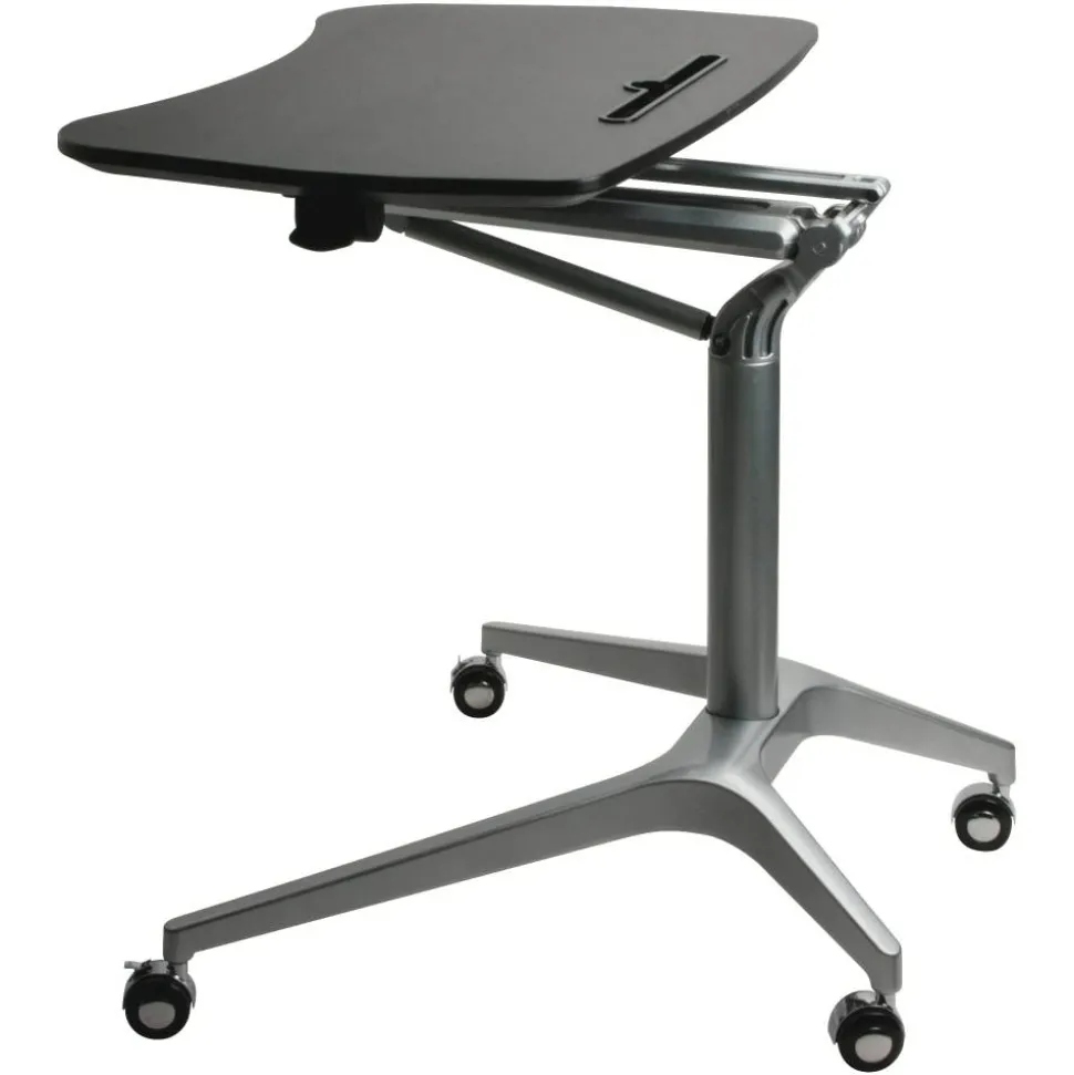 Lorell Gas Lift Height-Adjustable Mobile Desk
